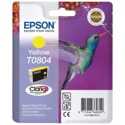 Epson Hummingbird T0804 Claria Photographic Ink, Ink Cartridge, Yellow Single Pack, C13T08044010